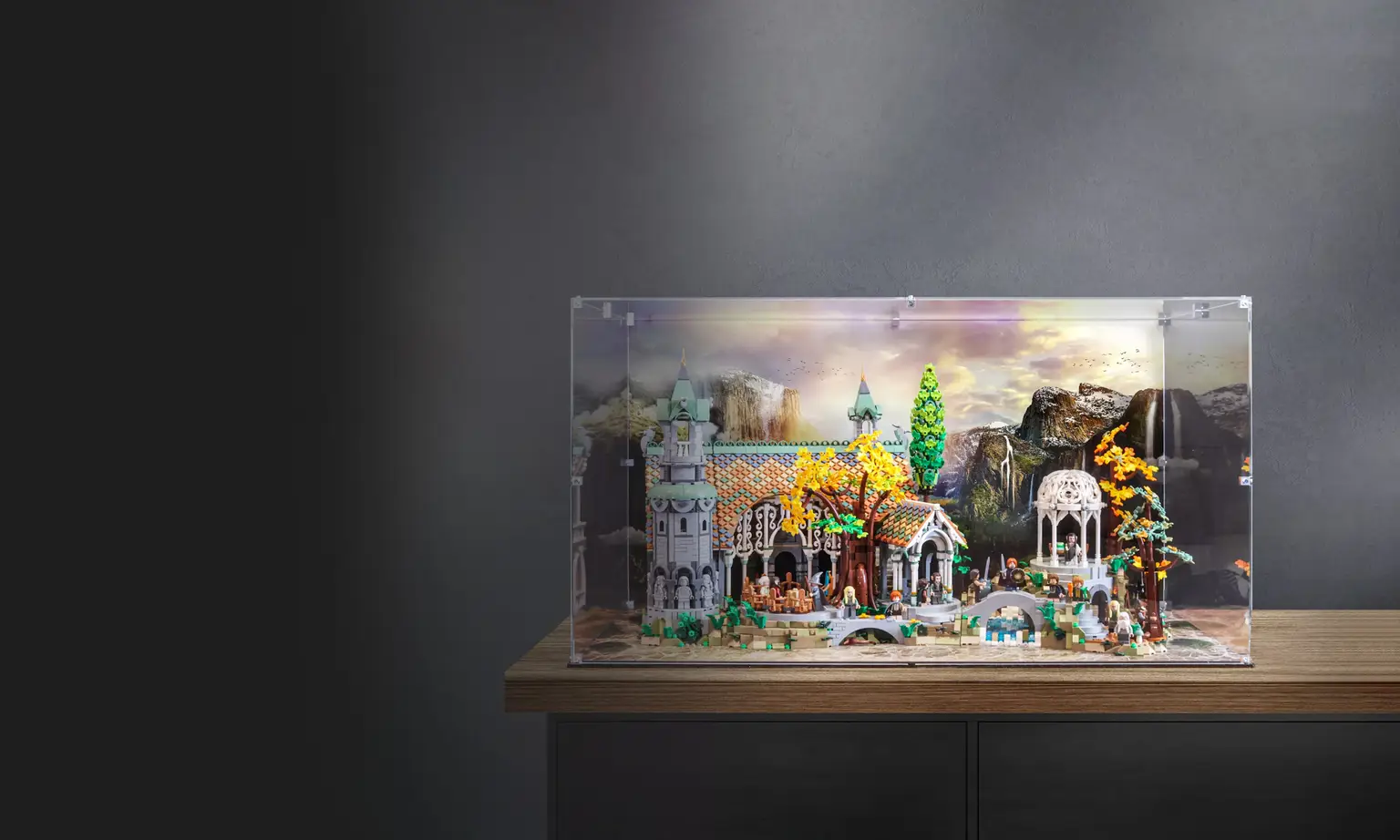 Rivendell LEGO Set in a BOXXCO Display Case