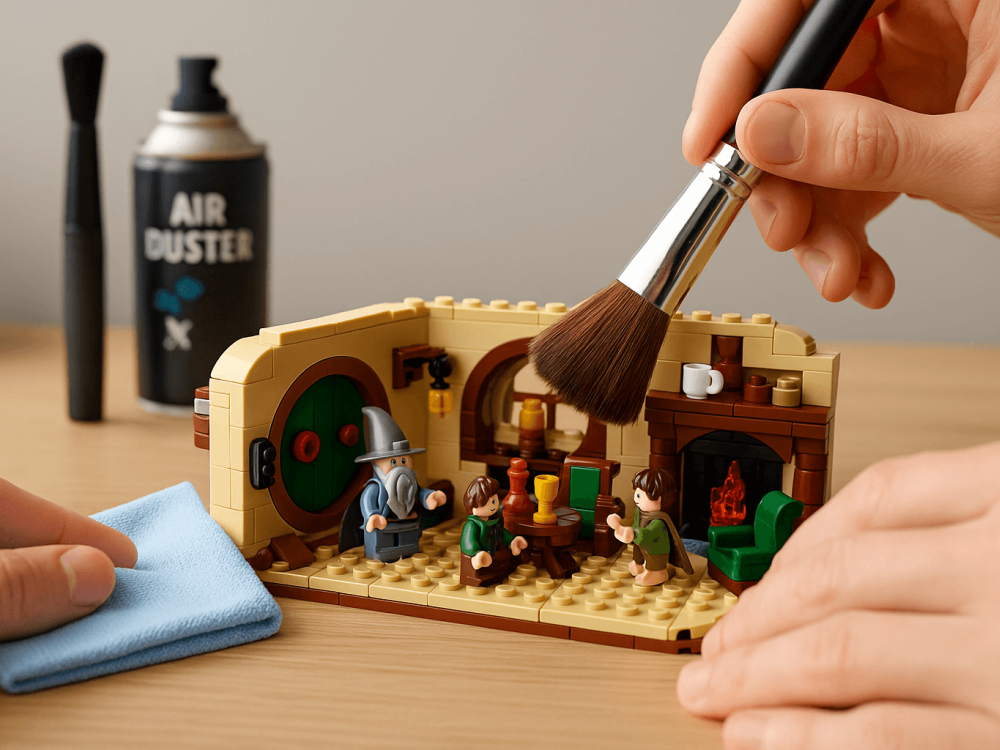 Dusting Your Lego With Compressed Air or Brushes