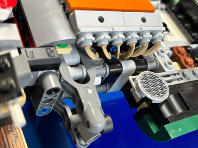 Engine detail with printed tiles