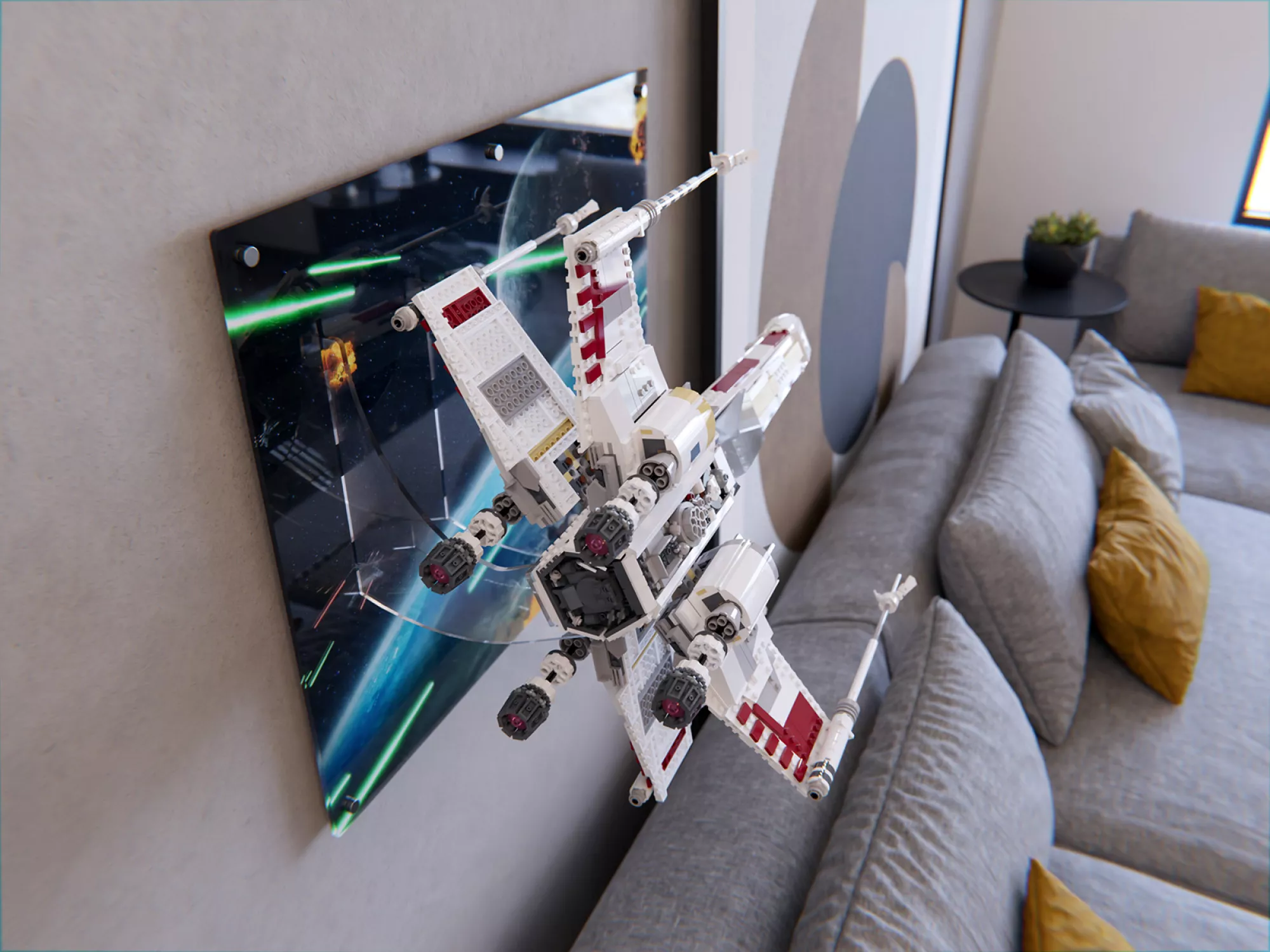 Wall Art Mount for LEGO® Star Wars: X-Wing Starfighter™ (75355)