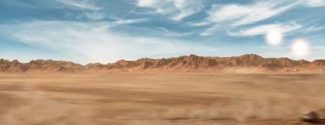 Tatooine desert backdrop for LEGO® Star Wars™ UCS Luke Skywalker’s Landspeeder™ Display Case (75341)
