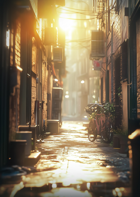 Alley backdrop for LEGO® Orange Cat (21376) Display Case