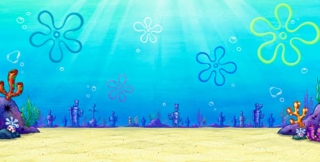 Under the sea backdrop for LEGO® SpongeBob SquarePants: Bikini Bottom (11386) Display Case