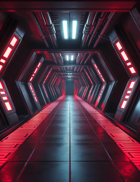 Corridor backdrop for LEGO® Star Wars™ Darth Vader Helmet (75304) Display Case