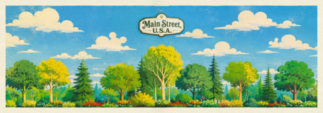 Main street backdrop for LEGO® Main Street, U.S.A. (43302) Display Case