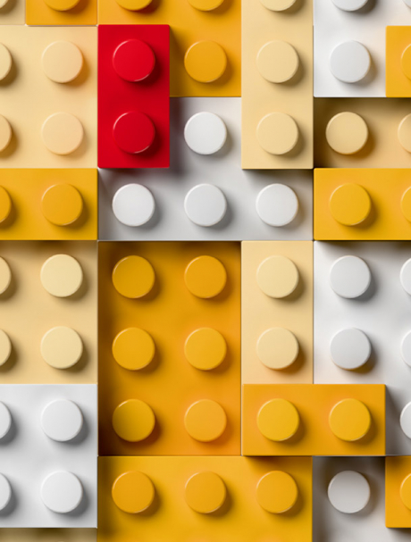 Bricks backdrop for LEGO Minifigure Display Case