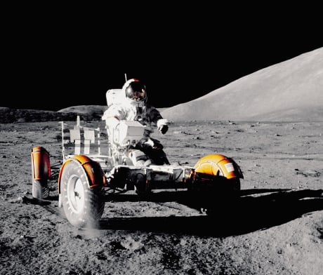 Rover backdrop for LEGO NASA Apollo 11 Lunar Lander Display Case (10266)