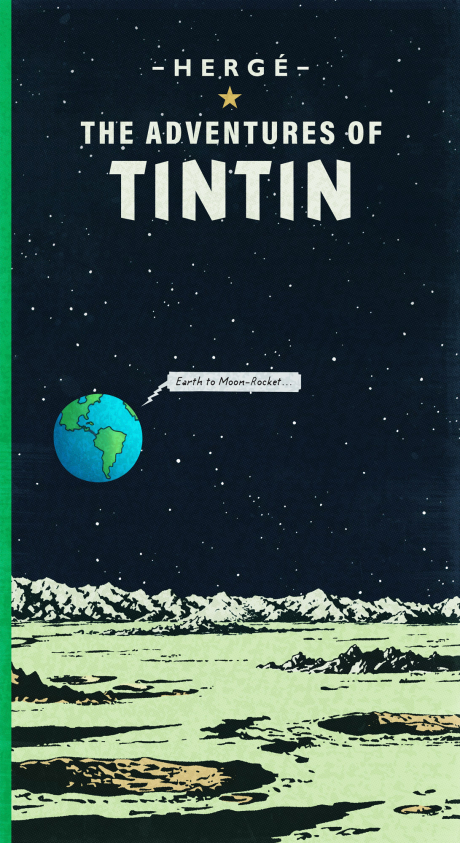 Destination moon backdrop for LEGO® Tintin Moon Rocket (21367) Display Case