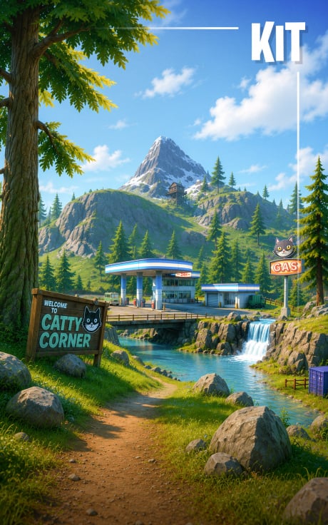 Catty corner backdrop for LEGO® KIT (77081) Display Case