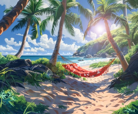Hawaii backdrop for LEGO® Stitch (43249) Display Case