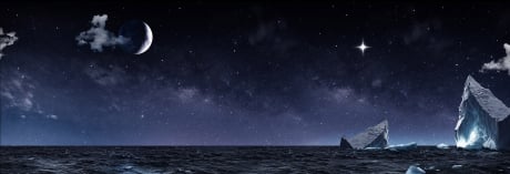 North atlantic ocean backdrop for LEGO® Titanic (10294) Display Case