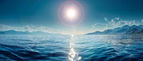 Open sea backdrop for LEGO® Floating Sea Otters (21366) Display Case