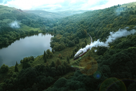 Countryside backdrop for LEGO® Enchanted Flying Ford Anglia (76470) Display Case