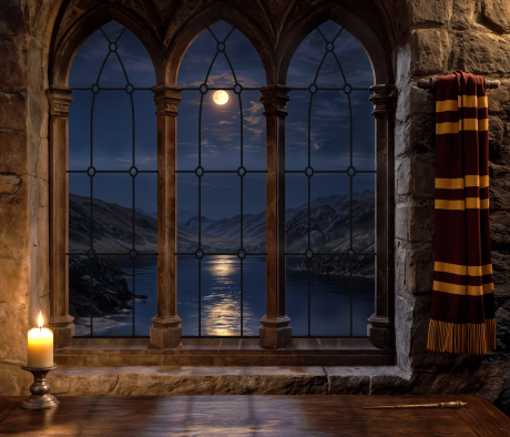 Dorm room backdrop for LEGO® Philosopher's Stone - Collectors' Edition (76466) Display Case