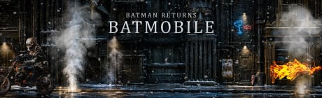 Gotham streets backdrop for LEGO® Batman Returns Batmobile (76355) Display Case