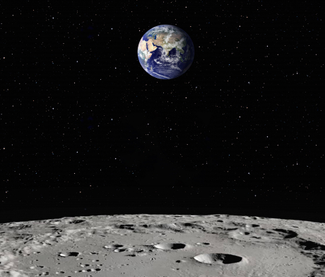 Luna landing backdrop for LEGO NASA Apollo 11 Lunar Lander Display Case (10266)