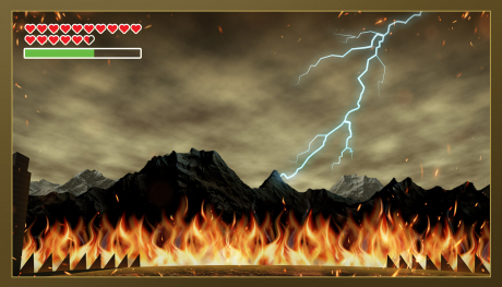 Ganons castle backdrop for LEGO® Ocarina of Time - The Final Battle (77093) Display Case