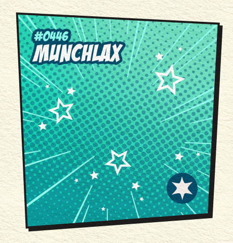 Comic style backdrop for LEGO® Munchlax (72150) Display Case