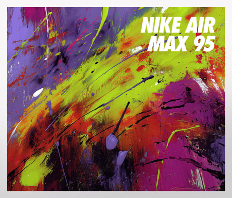 Abstract backdrop for LEGO® Nike Air Max 95 (43025) Display Case