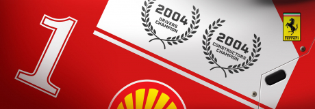 Ferrari colours backdrop for LEGO® Ferrari F2004 & Michael Schumacher (11375) Display Case