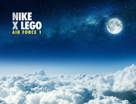 Launch backdrop for LEGO® Nike Air Force 1 (43026) Display Case
