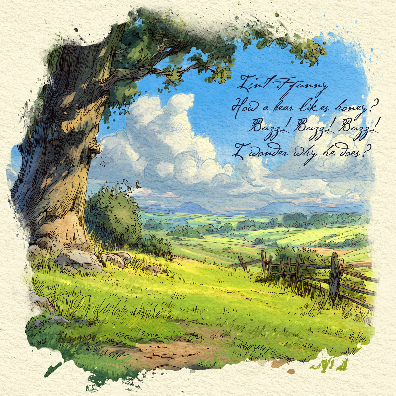 100 acre backdrop for LEGO® Winnie the Pooh (43300) Display Case