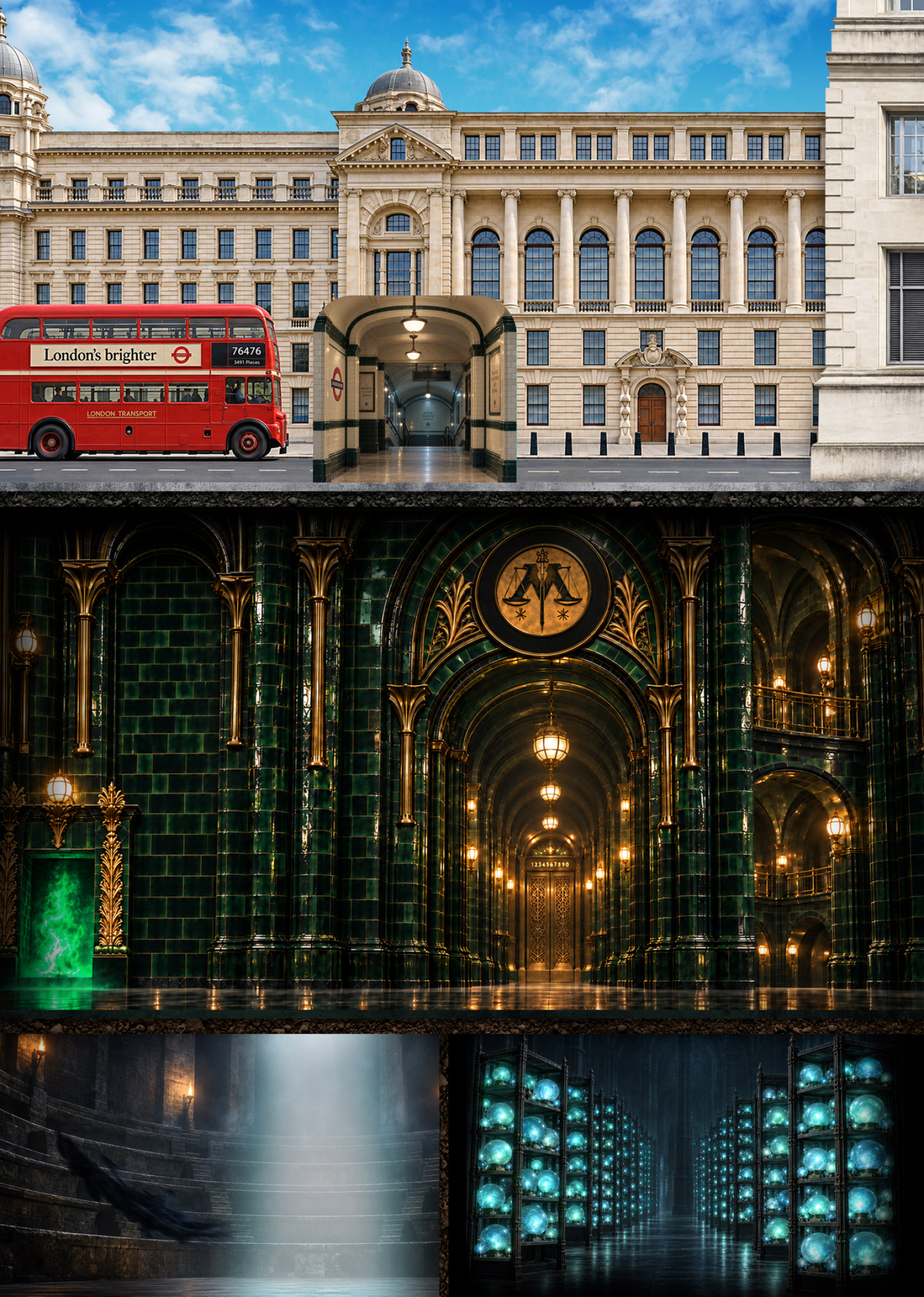 Ministry backdrop for LEGO® The Ministry of Magic - Collectors' Edition (76476) Display Case