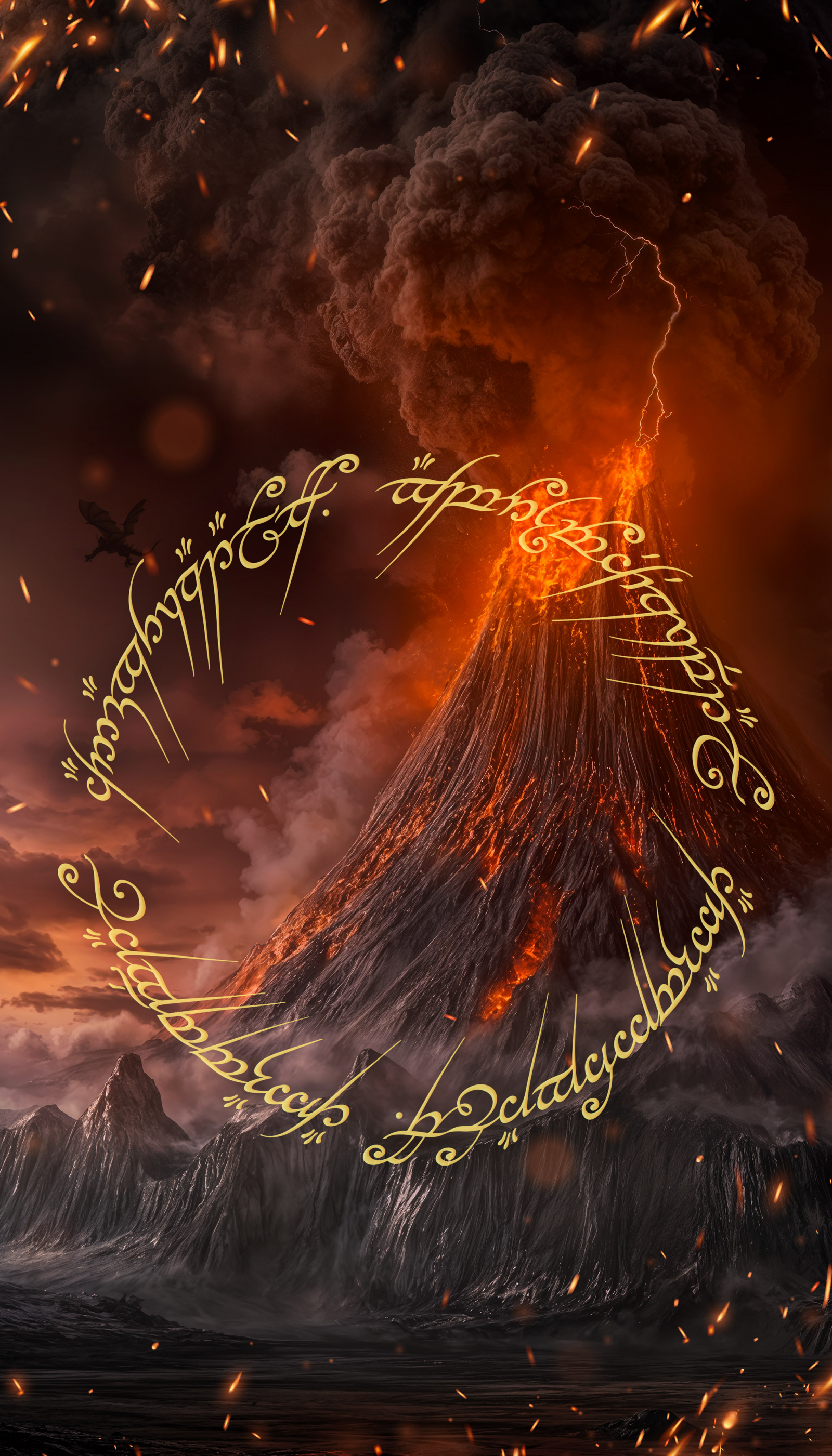 Mount doom backdrop for LEGO® The Lord of the Rings: Sauron's Helmet (11373) Display Case