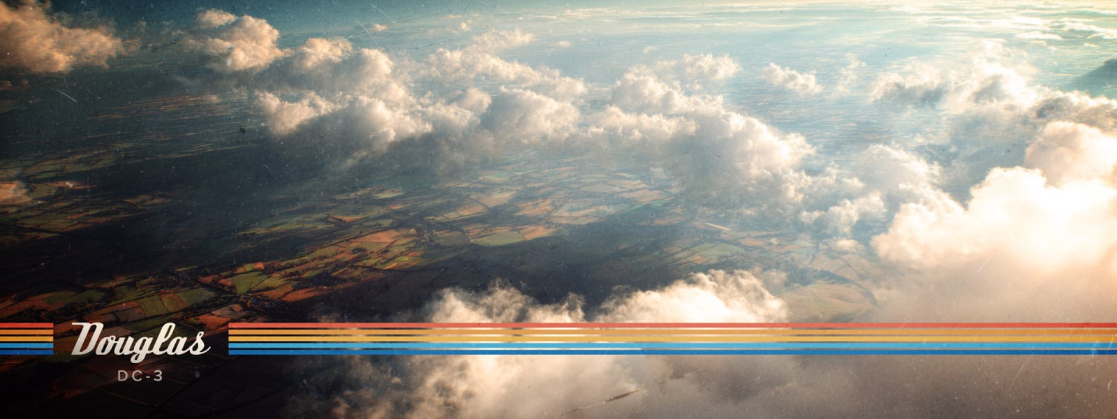 Retro clouds backdrop for LEGO® Douglas DC-3 PAN AM Airliner (11378) Display Case