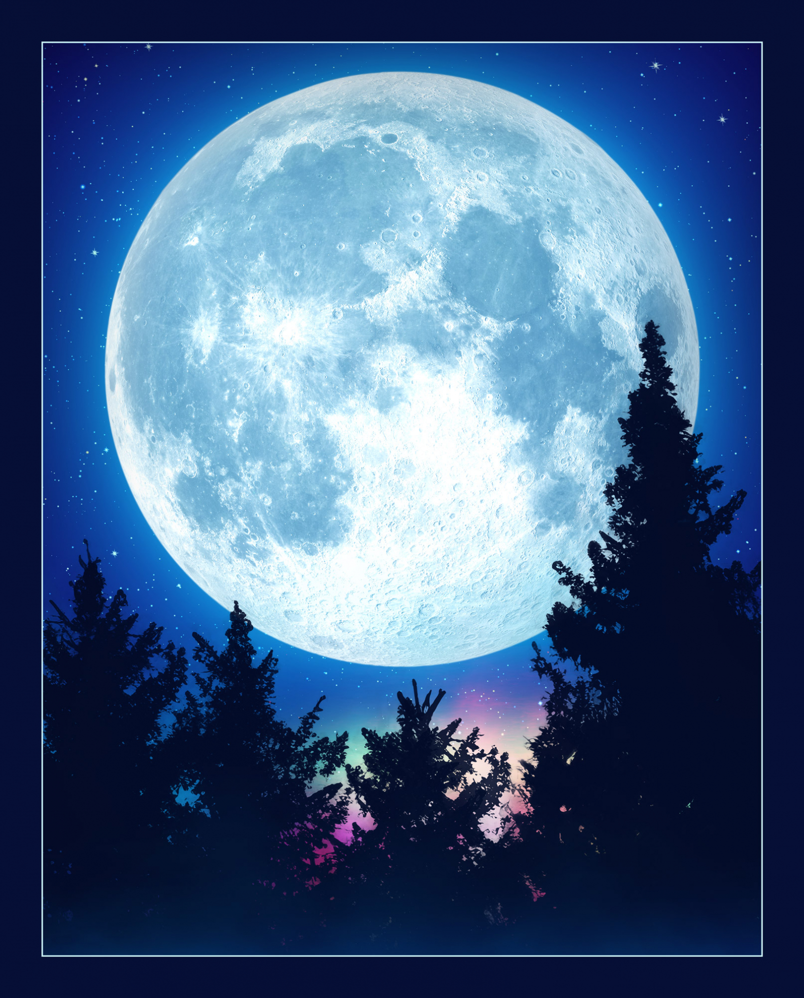 Moon backdrop for LEGO® E.T. the Extra-Terrestrial (21370) Display Case