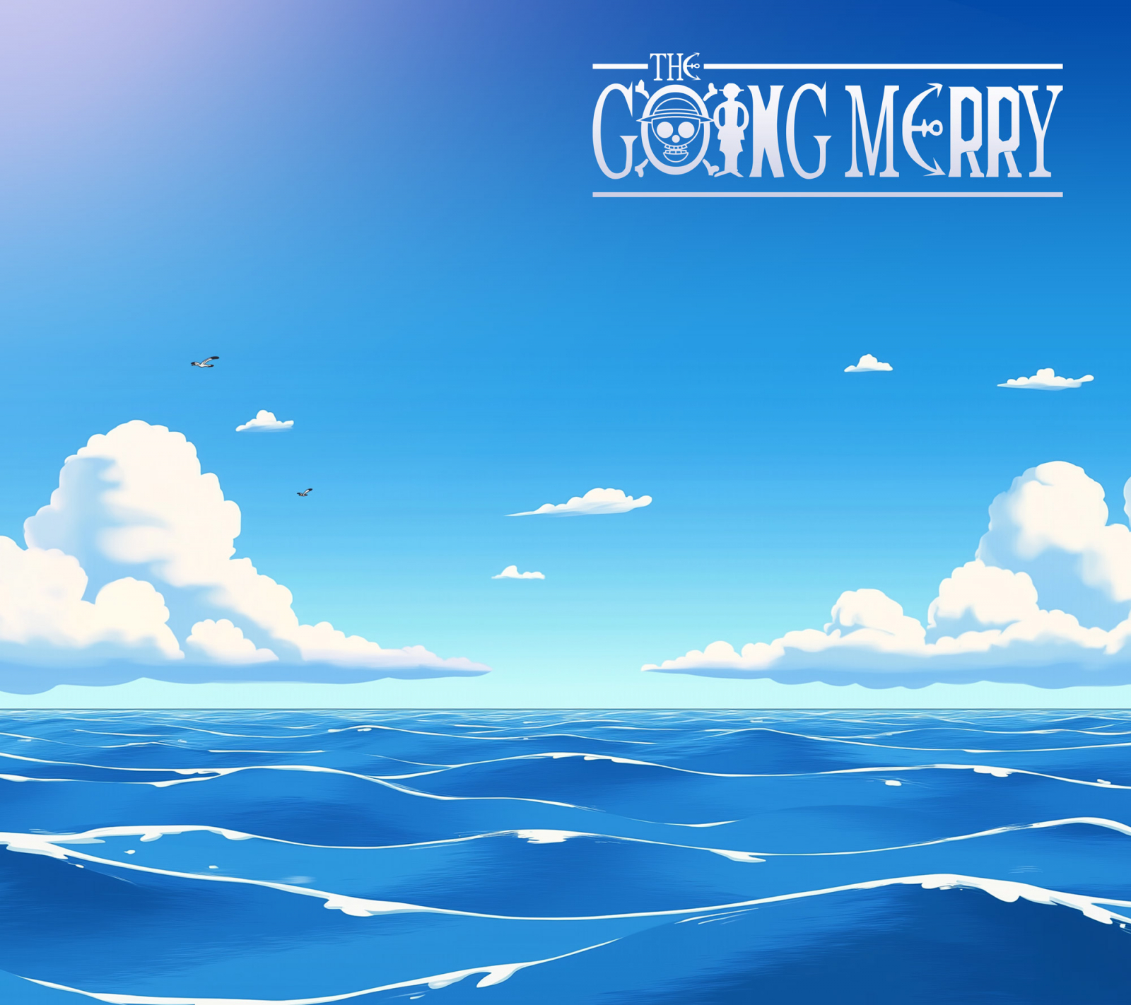 Open sea backdrop for LEGO® The Going Merry Pirate Ship - One Piece (75639) Display Case