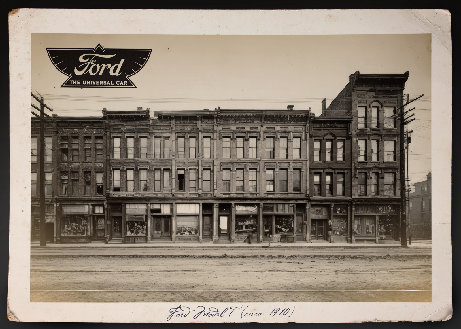 Detroit backdrop for LEGO® Ford Model T (11376) Display Case