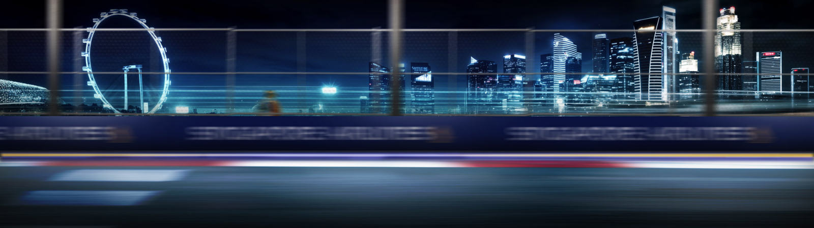 Singapore backdrop for LEGO® Ferrari SF-24 F1 Car (42207) Display Case