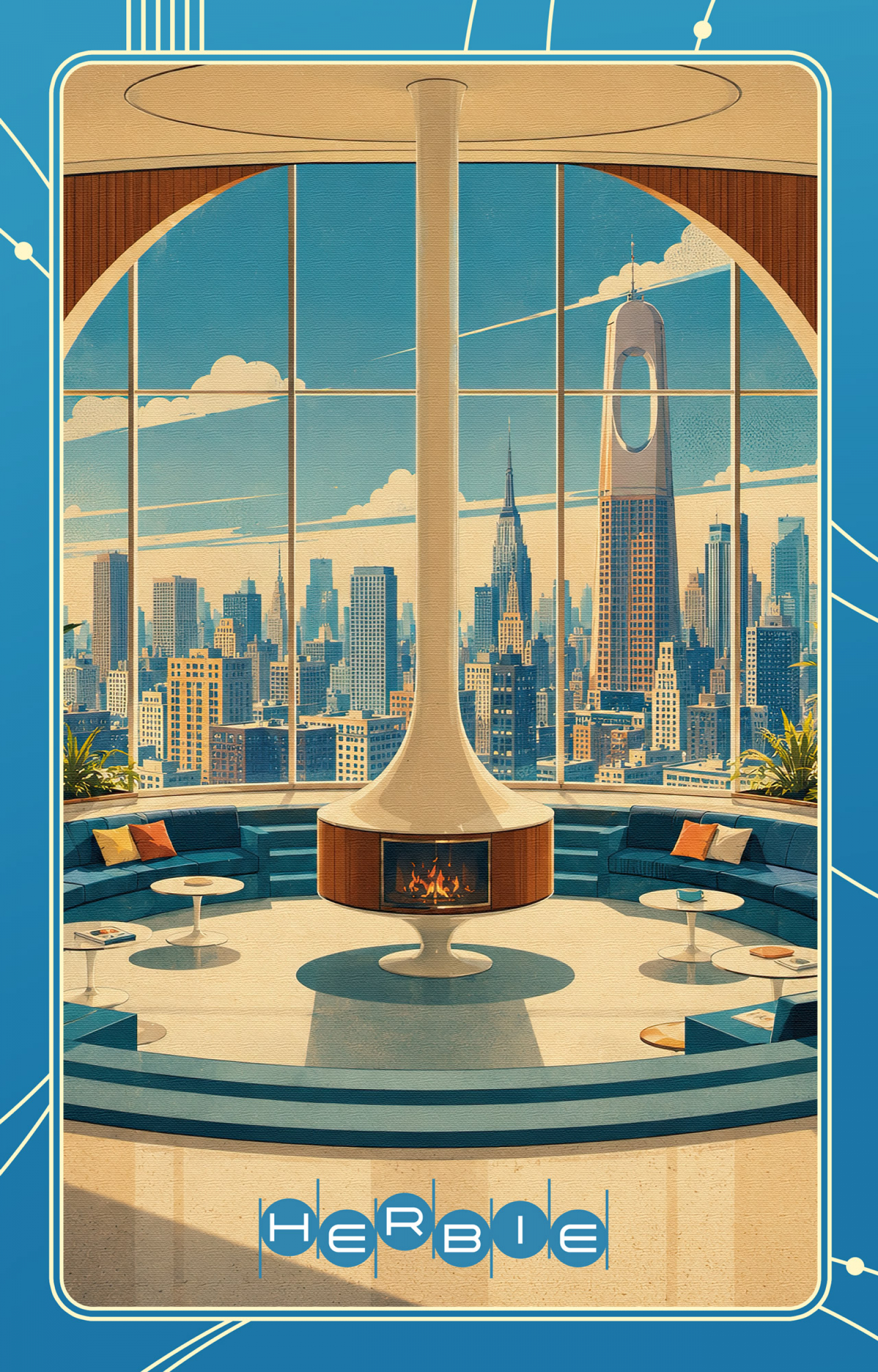 Baxter building backdrop for LEGO® The Fantastic Four H.E.R.B.I.E. (76339) Display Case