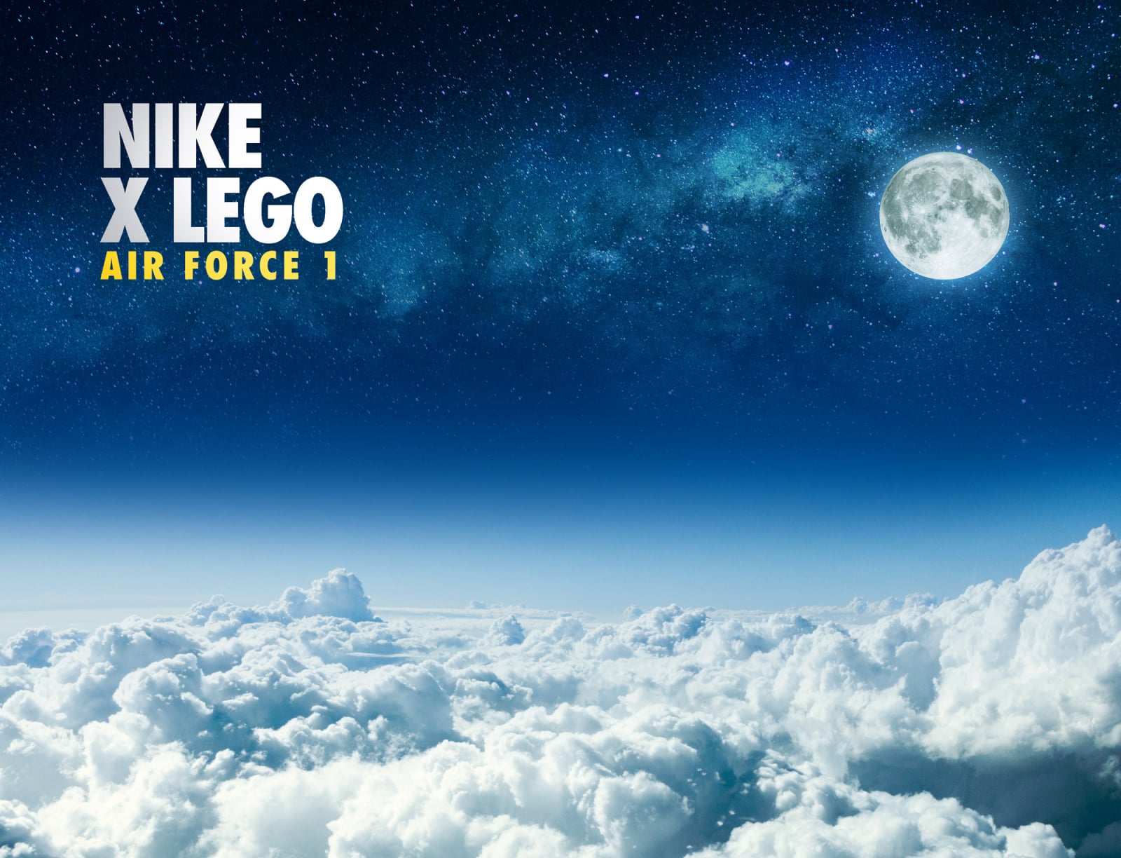 Launch backdrop for LEGO® Nike Air Force 1 (43026) Display Case