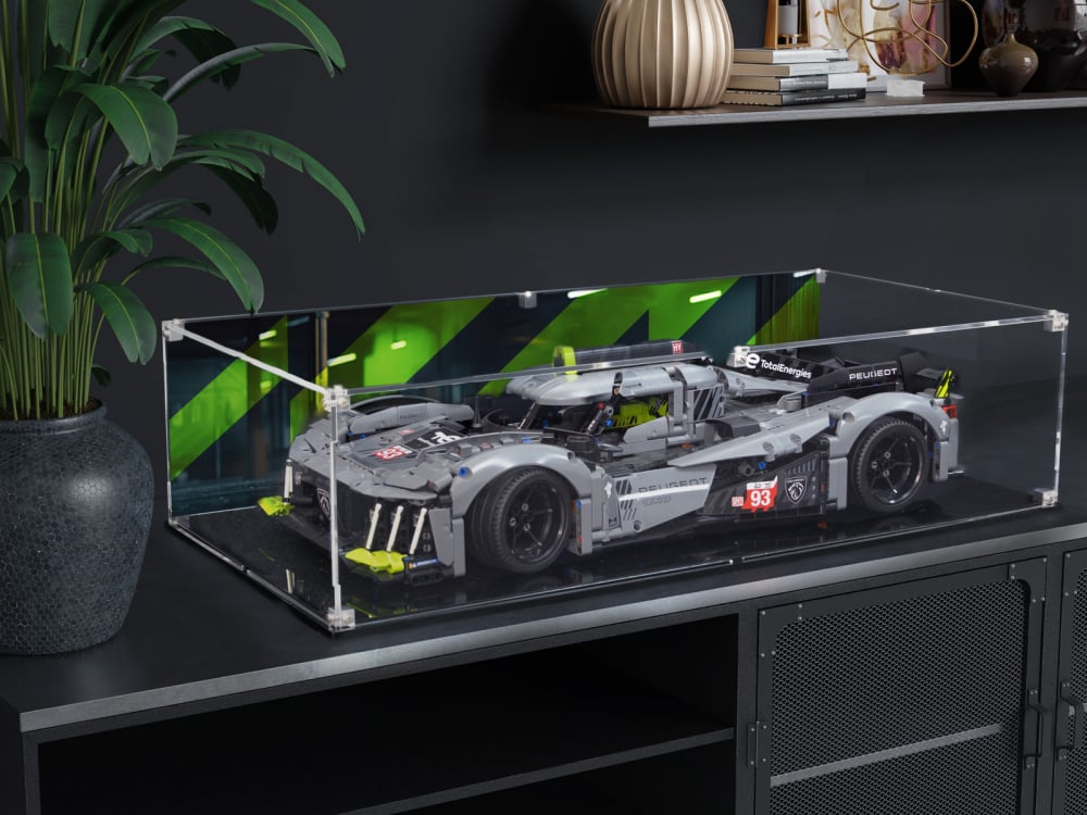 LEGO® Technic PEUGEOT 9X8 24H Le Mans Hybrid Hypercar (42156) Display Case