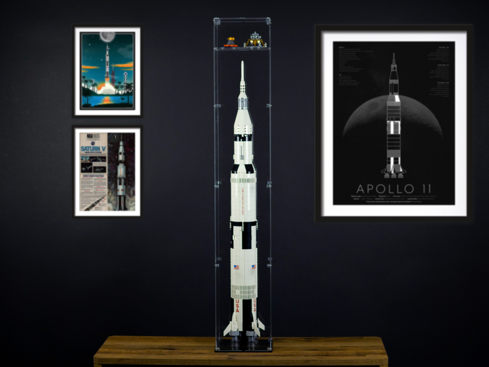 LEGO® Ideas: NASA Apollo Saturn V (92176) Display Case (Vertical)