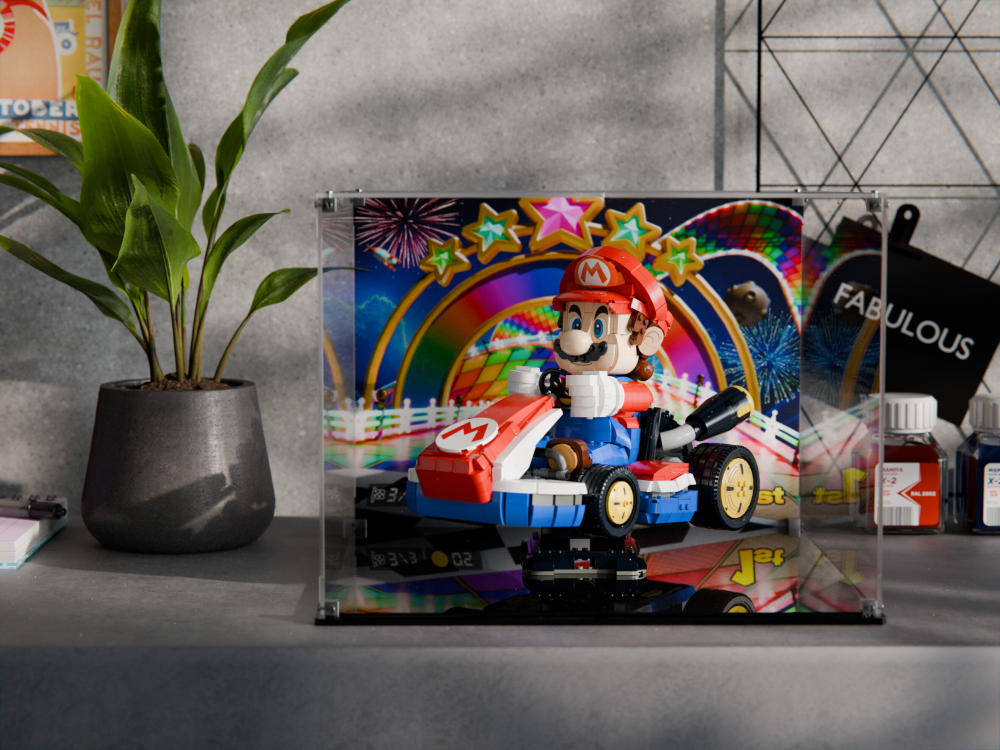 Mario Display Set LEGO® Mario Kart - Mario & Standard Kart (72037) Display Case