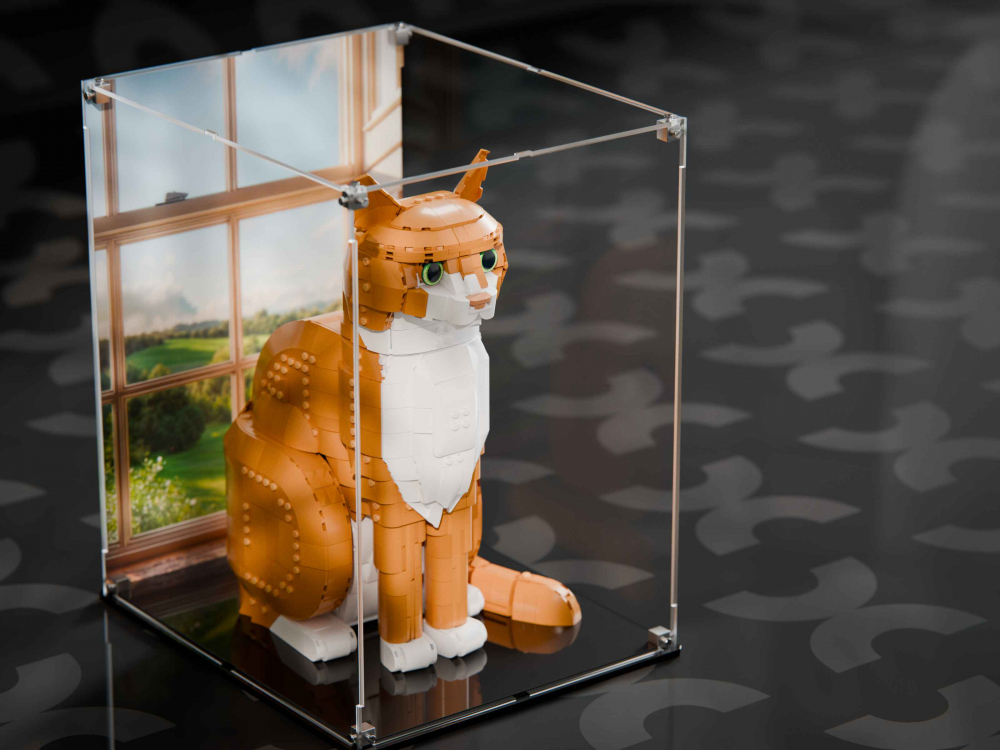 Cat Display Model LEGOÂź Orange Cat (21376) Display Case