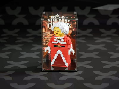 LEGO® Up-Scaled Mrs. Claus Minifigure (40875) Display Case