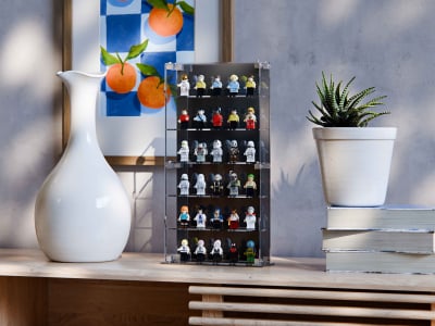 Freestanding LEGO Minifigure Display Case – 30 Figures