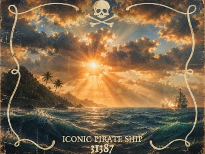 LEGO® Iconic Pirate Ship (31387) Display Case