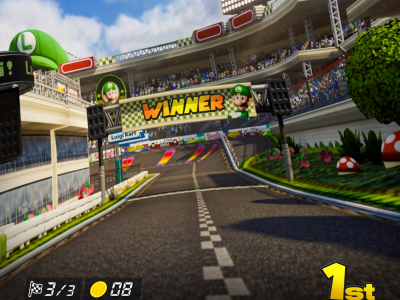 LEGO® Mario Kart – Luigi & Mach 8 (72050) Display Case