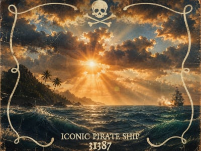LEGO® Iconic Pirate Ship (31387) Display Case