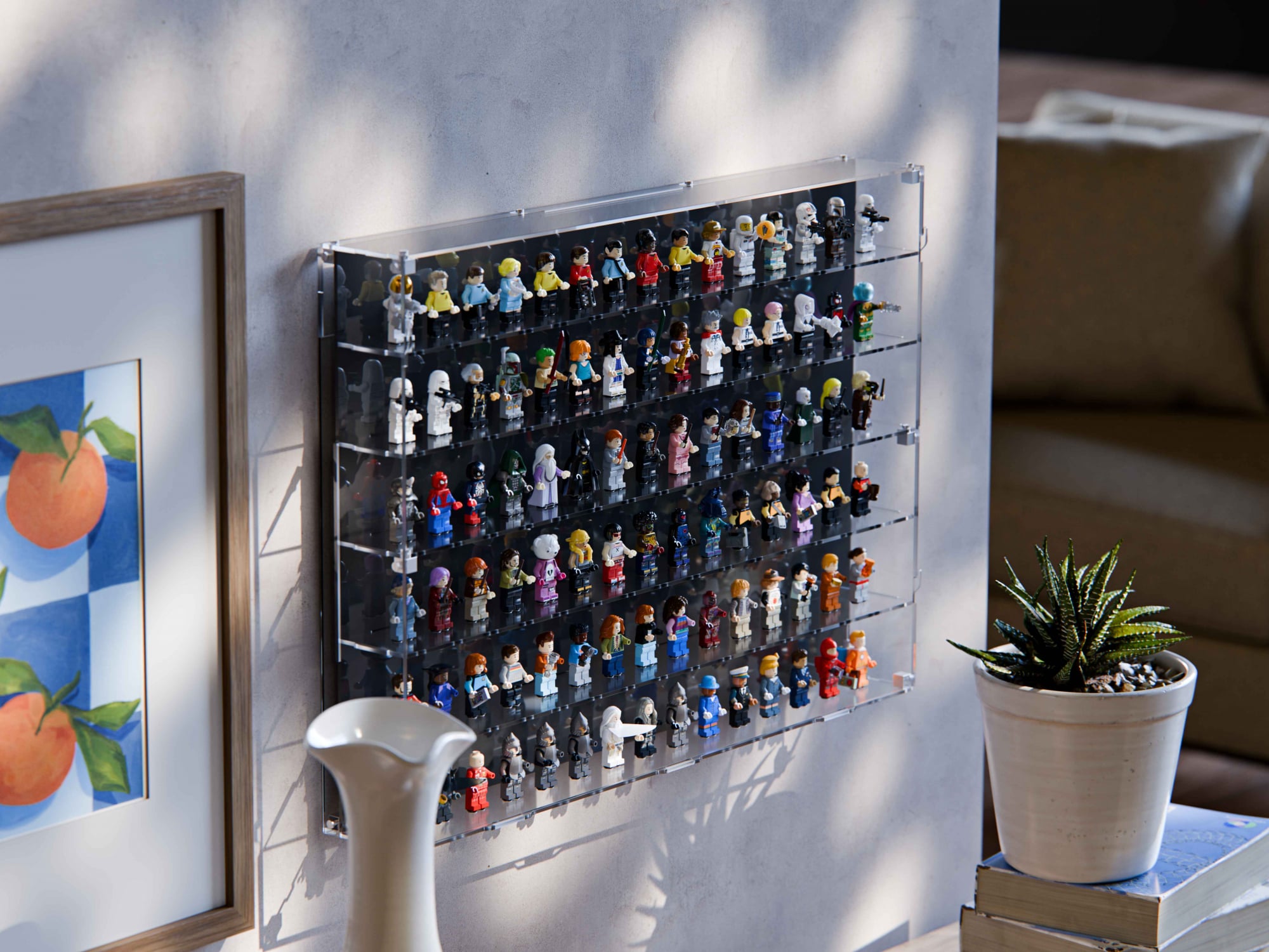 Wall Mounted LEGO Minifigure Display Case – 90 Figures