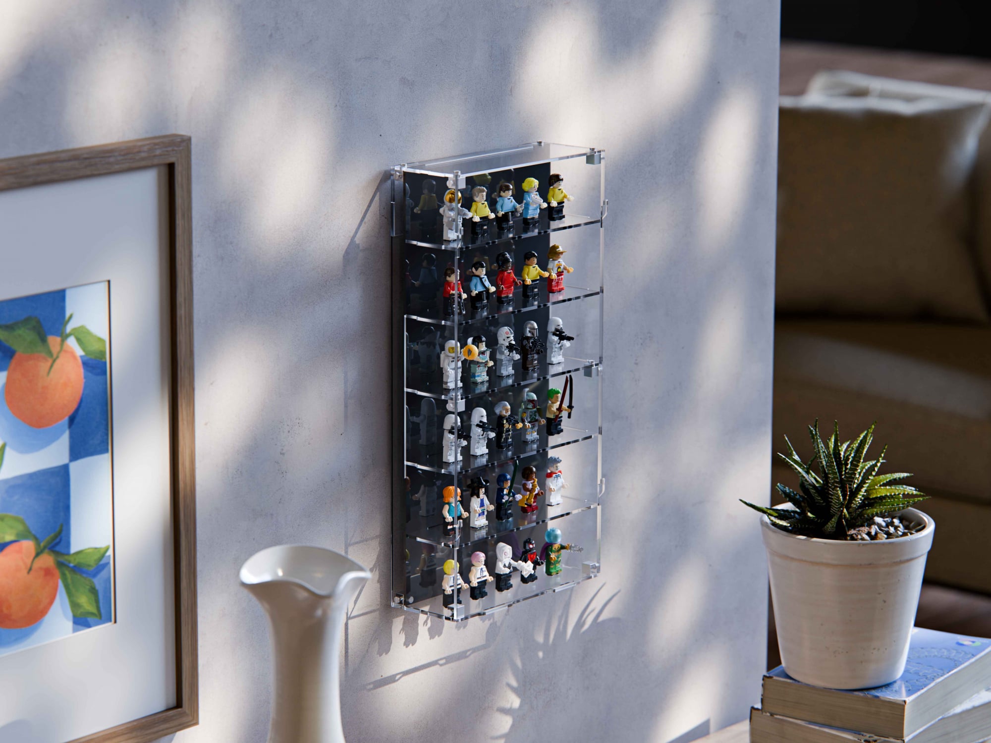 Wall Mounted LEGO Minifigure Display Case – 30 Figures