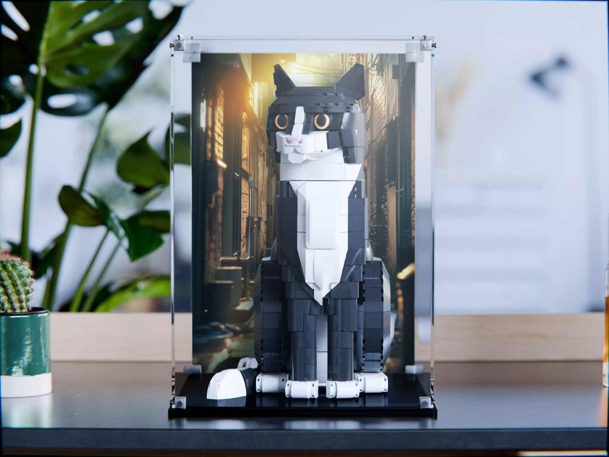 LEGO® Tuxedo Cat (21349) Display Case