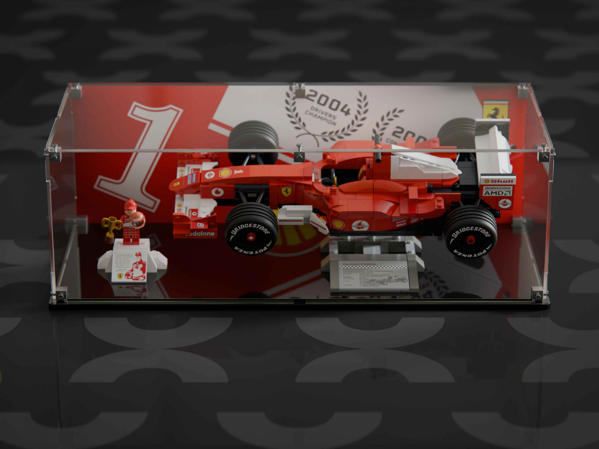 LEGO® Ferrari F2004 & Michael Schumacher (11375) Display Case