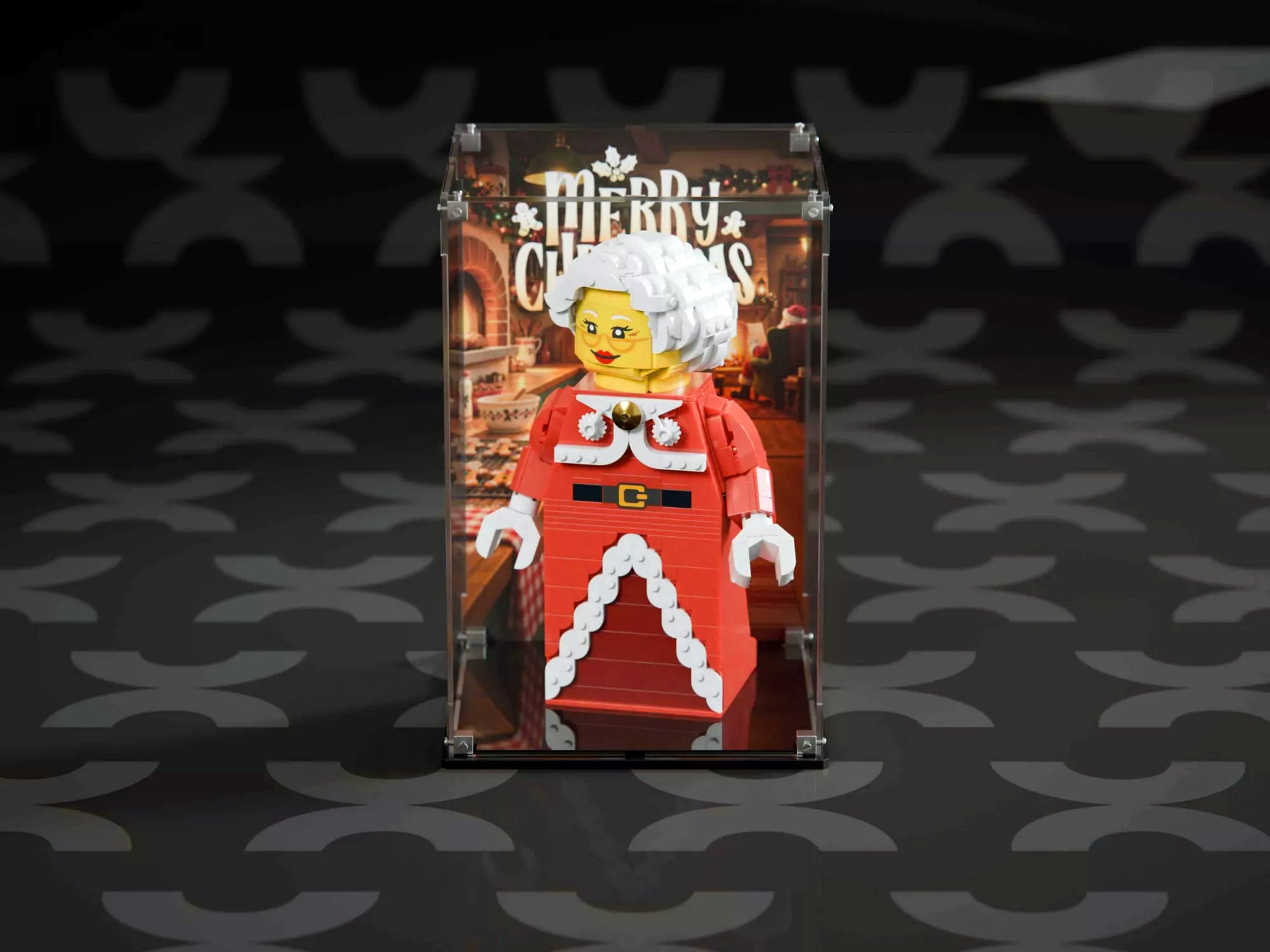 LEGO® Up-Scaled Mrs. Claus Minifigure (40875) Display Case