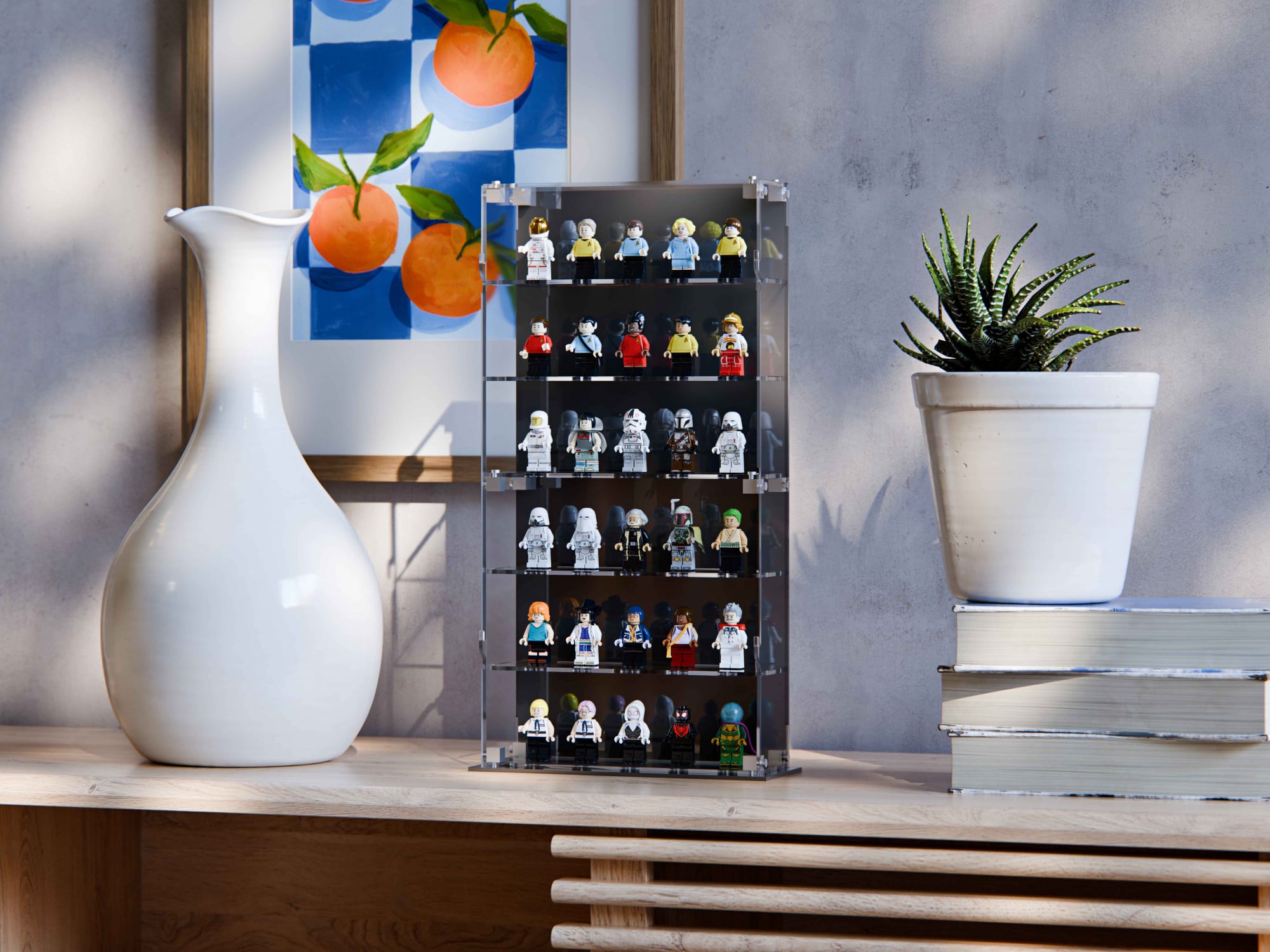 Freestanding LEGO Minifigure Display Case – 30 Figures